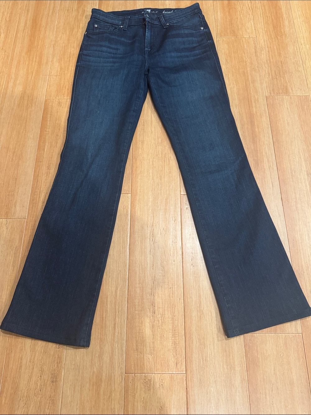 7 For All Mankind Dark Indigo Flare Jeans
